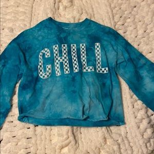 Blue and white tie dye
